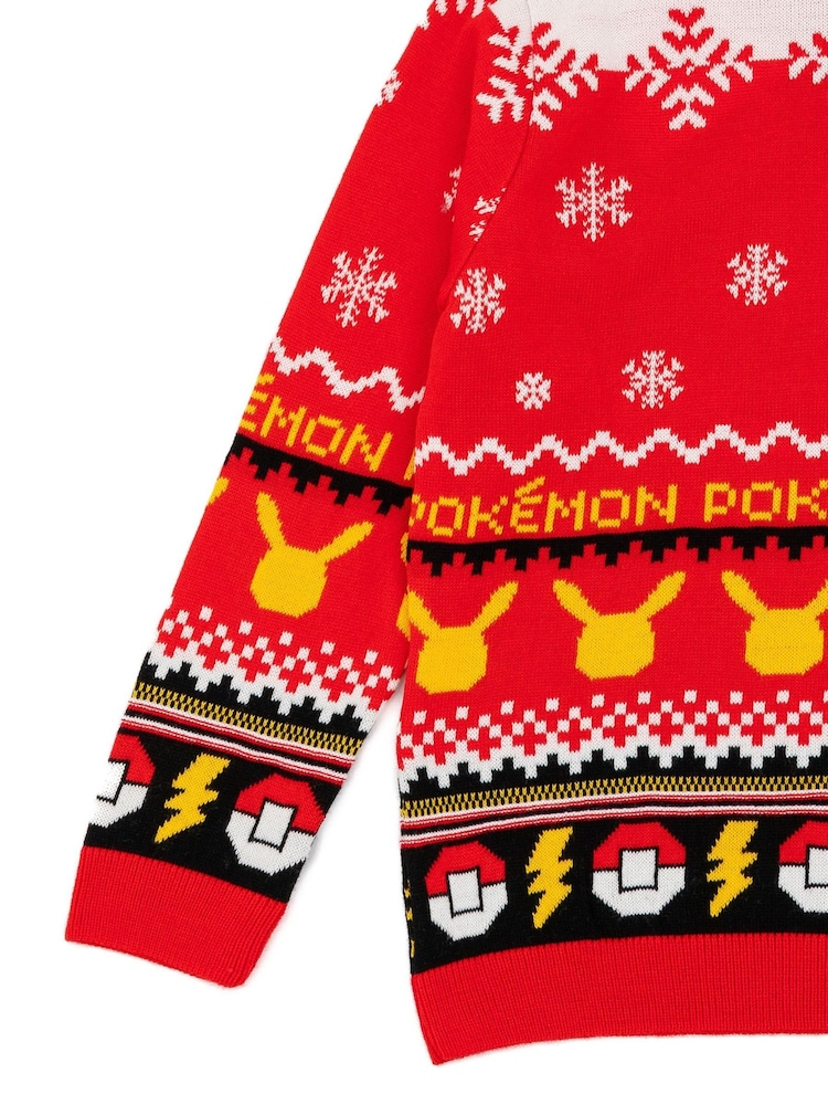 Vanilla Underground Red Pokemon Kids Christmas Jumper - Image 4 of 6