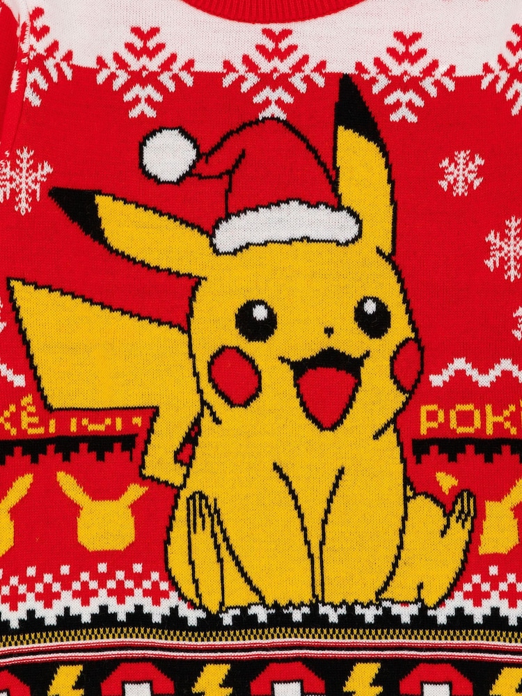 Vanilla Underground Red Pokemon Kids Christmas Jumper - Image 5 of 6