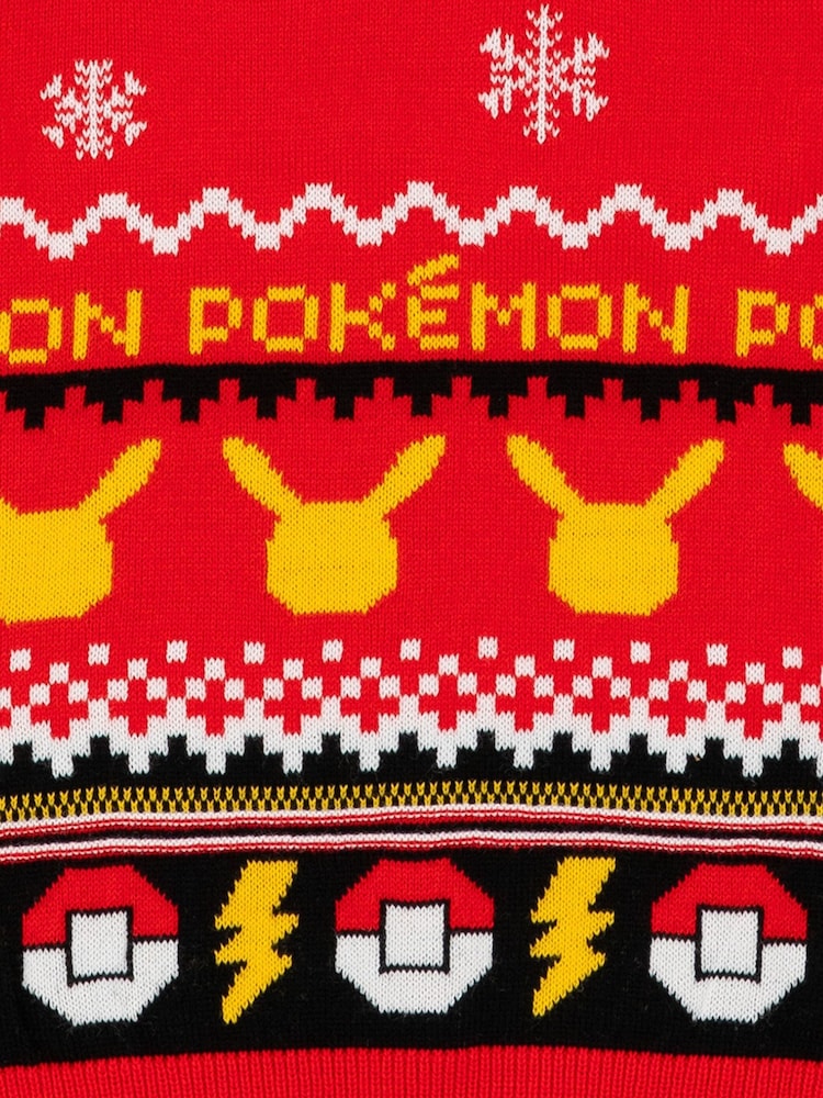 Vanilla Underground Red Pokemon Kids Christmas Jumper - Image 6 of 6