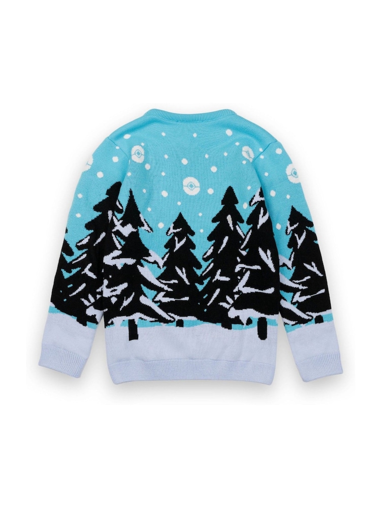 Vanilla Underground Blue Pokémon Kids Christmas Jumper - Image 6 of 6