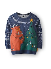 Vanilla Underground Blue Gruffalo Kids Xmas Jumper - Image 1 of 5
