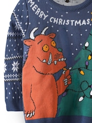 Vanilla Underground Blue Gruffalo Kids Xmas Jumper - Image 3 of 5