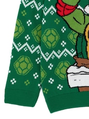Vanilla Underground Green Ninja Turtles Kids Christmas Jumper - Image 3 of 5