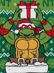 Vanilla Underground Green Ninja Turtles Kids Christmas Jumper - Image 4 of 5