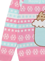 Vanilla Underground Pink Pusheen Girls Christmas Jumper - Image 4 of 5