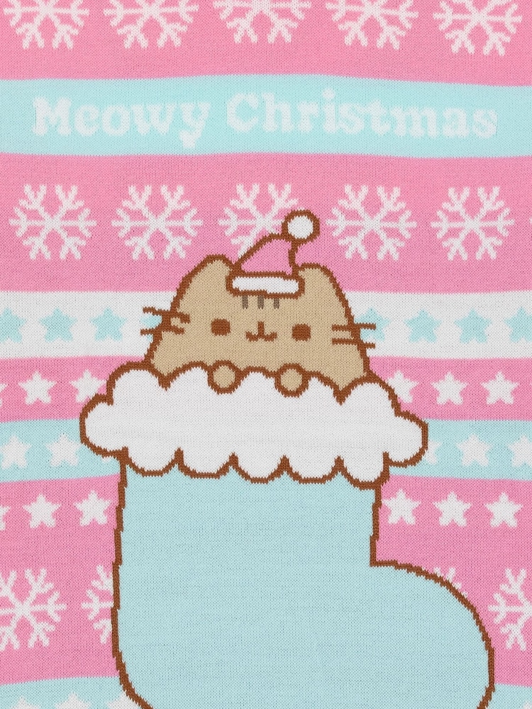 Vanilla Underground Pink Pusheen Girls Christmas Jumper - Image 5 of 5
