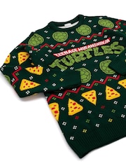 Vanilla Underground Black Ninja Turtles Mens Christmas Jumper - Image 3 of 8