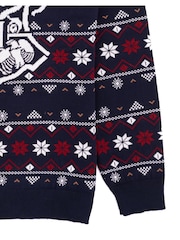 Vanilla Underground Blue Harry Potter Mens Licensed Adult Knitted Christmas Jumper - Image 3 of 4
