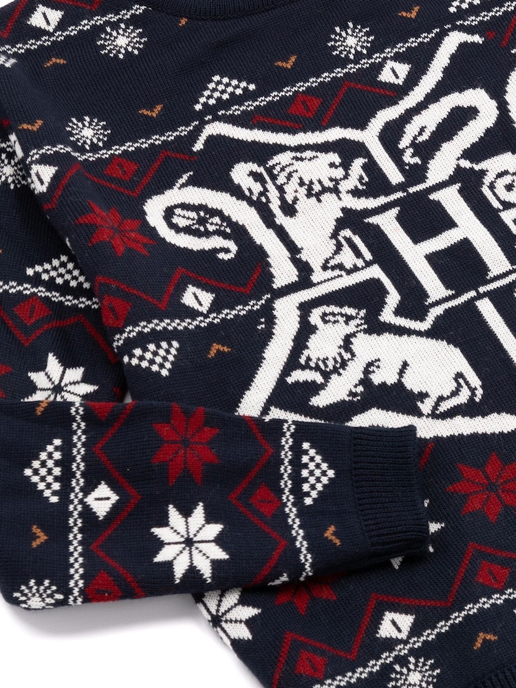 Vanilla Underground Blue Harry Potter Kids Christmas Jumper - Image 5 of 5 Vanilla Underground Blue Harry Potter Kids Christmas Jumper - Image 5 of 5