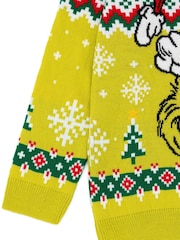 Vanilla Underground Green Grinch Kids Christmas Jumper - Image 3 of 4