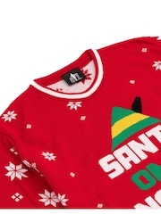 Vanilla Underground Red Buddy The Elf Mens Licensed Adult Knitted Christmas Jumper - Image 4 of 6