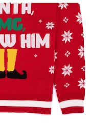 Vanilla Underground Red Buddy The Elf Mens Licensed Adult Knitted Christmas Jumper - Image 5 of 6