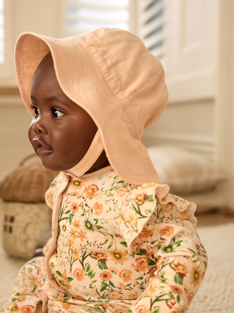 Apricot Pink Wide Brim Baby Hat (0mths-2yrs) - Image 2 of 6
