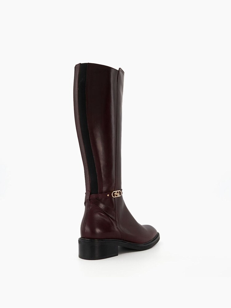 Rot - Dune London City Tia elegante kniehohe Stiefel - Bild 2 von 5