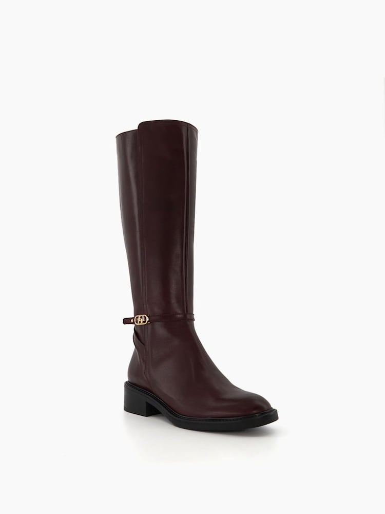 Rot - Dune London City Tia elegante kniehohe Stiefel - Bild 5 von 5