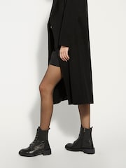 Dune London Black Purplex Heatseal Lace-Up Boots - Image 1 of 5