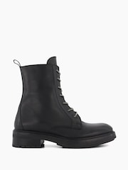 Dune London Black Purplex Heatseal Lace-Up Boots - Image 2 of 5