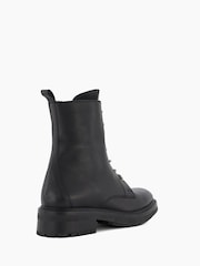 Dune London Black Purplex Heatseal Lace-Up Boots - Image 4 of 5