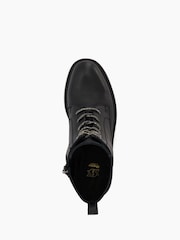 Dune London Black Purplex Heatseal Lace-Up Boots - Image 5 of 5