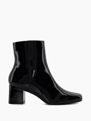 Dune London Black Branded Smart Block Heel Onsen Ankle Boots - Image 1 of 6