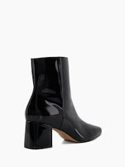Dune London Black Branded Smart Block Heel Onsen Ankle Boots - Image 4 of 6