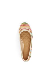 Crema/rosa - Dune London Hallo Charm Trim Leather Ballet Shoes - Imagen 5 de 6