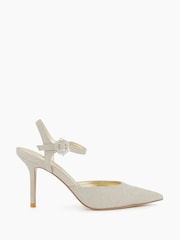 Dune London Gold Standard Fit Channel Y Back Open Court Heels - Image 2 of 5
