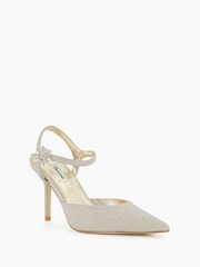 Dune London Gold Standard Fit Channel Y Back Open Court Heels - Image 3 of 5