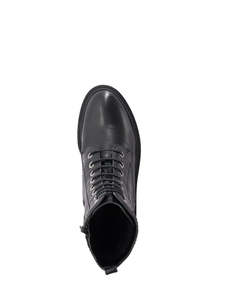 Dune London Black Chrome Press Cleated Hiker Boots - Image 6 of 6