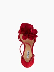 Dune London Red Suede Corsage Maricia Heeled Sandals - Image 5 of 5