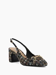 Dune London Black Choices Bouclé Slingback Shoes - Image 4 of 6