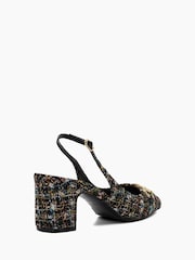 Dune London Black Choices Bouclé Slingback Shoes - Image 5 of 6