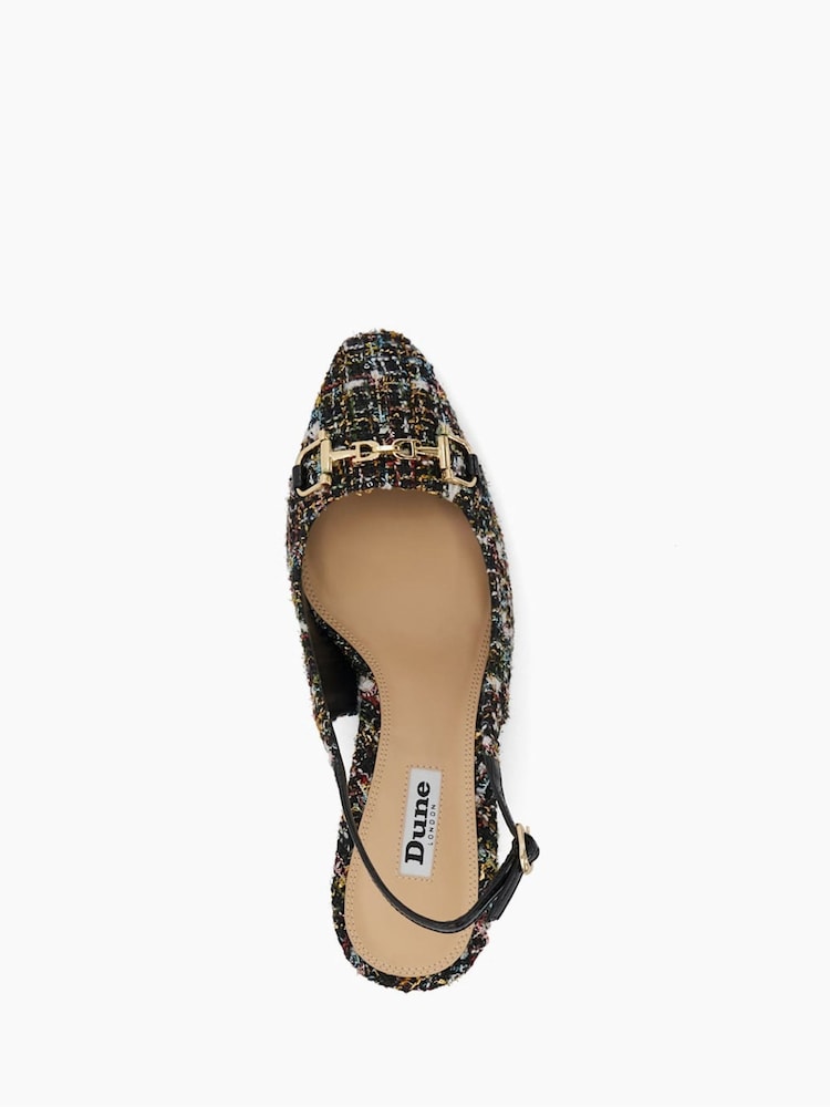 Dune London Black Choices Bouclé Slingback Shoes - Image 6 of 6