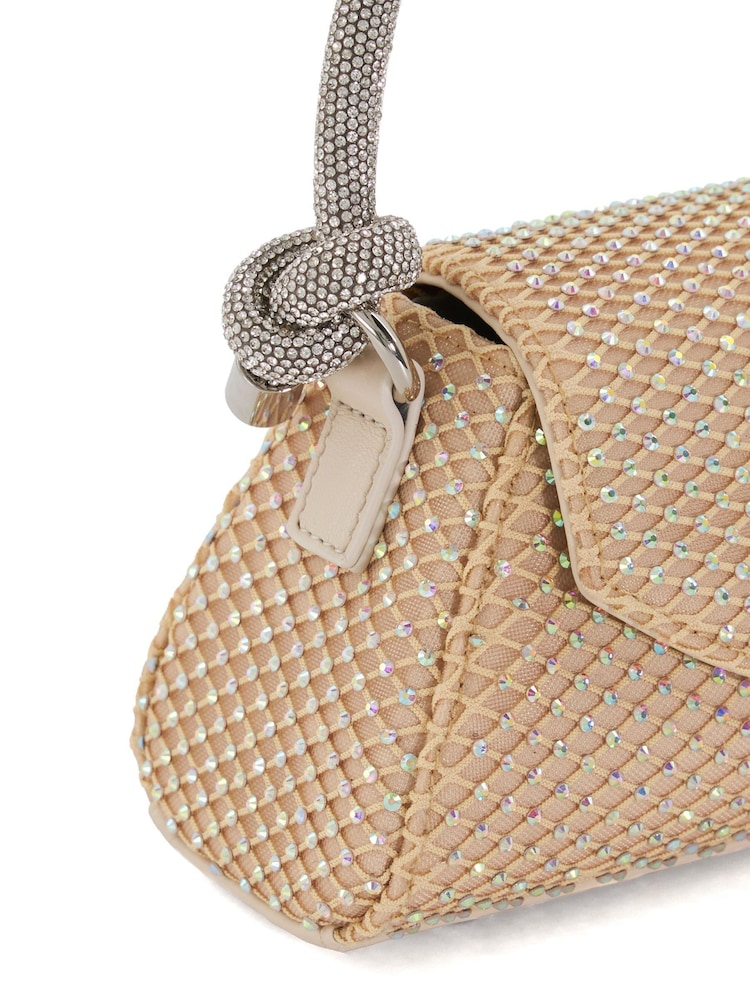 Dune London Nude Brynleys Embellished Top Handle Bag - Image 5 of 5