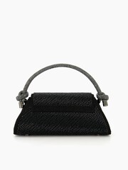 Dune London Black Chrome Brynleys Embellished Top Handle Bag - Image 2 of 5