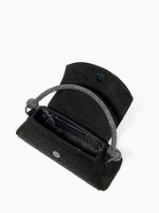 Dune London Black Chrome Brynleys Embellished Top Handle Bag - Image 4 of 5