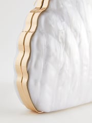 Pearl White Shell Clutch Bag - Image 5 of 6