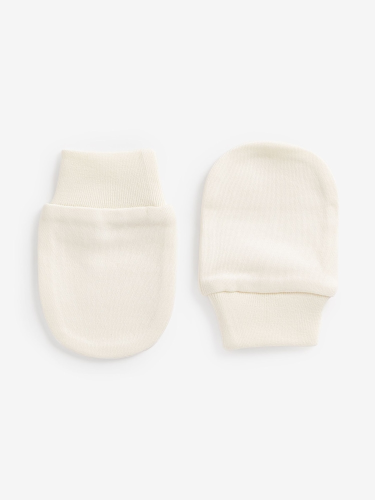 Crème - 100Gants à gratter en coton % Bébé 3 Lot - Image 3 of 4