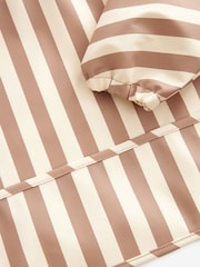 Neutral Stripe Baby Weaning And Feeding Sleeved Bib - Image 3 of 4