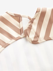 Neutral Stripe Baby Weaning And Feeding Sleeved Bib - Image 4 of 4