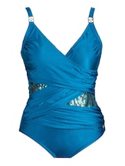 Seaspray Blue Jade Sequin Draped Swimsuit - Image 2 of 2