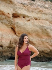 Seaspray Mock Wrap Longer Length Tummy Control Swimsuit - Image 1 of 5