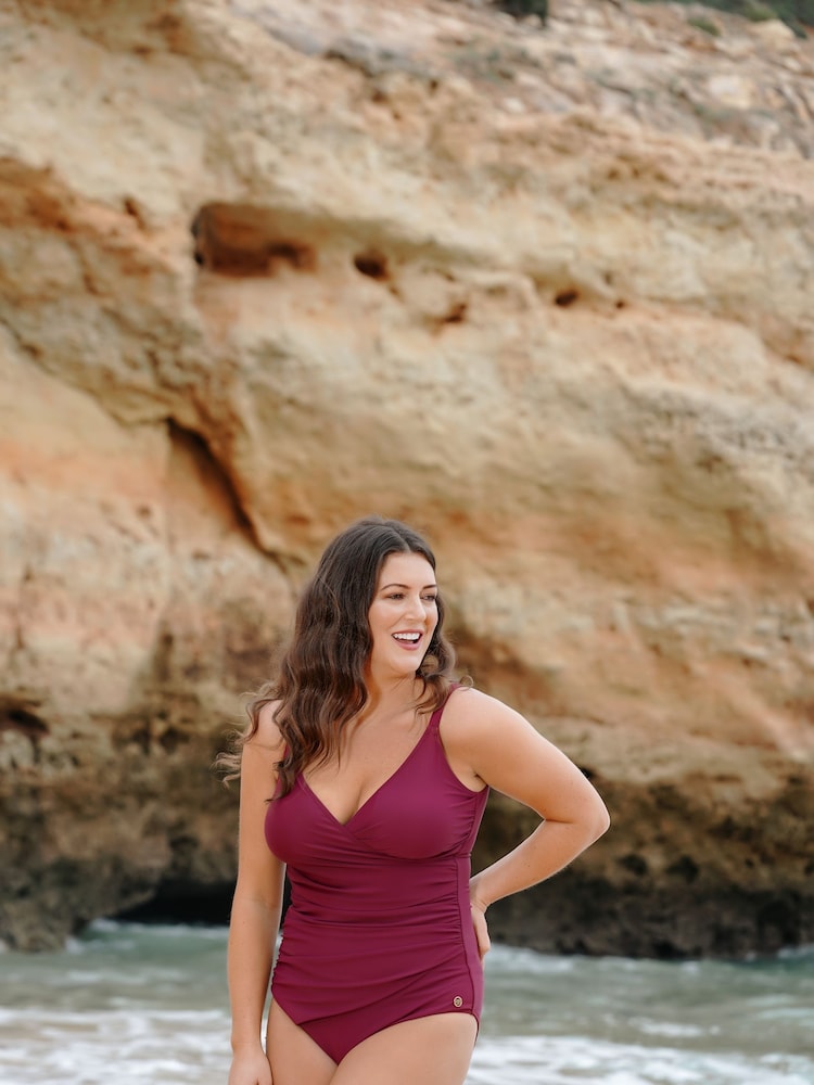 Seaspray Mock Wrap Longer Length Tummy Control Swimsuit - Image 1 of 5