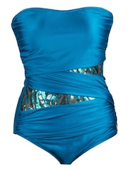 Seaspray Blue Jade Sequin Draped Swimsuit - Image 3 of 3