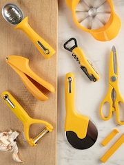Fusion Yellow Set of 4 Can Opener, Multi Peeler, Pizza Cutter and Garlic Press - Image 1 of 1