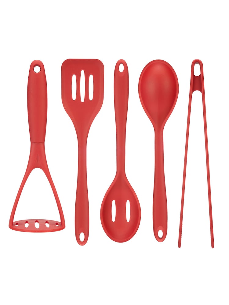 Fusion Red Utensils Set of 5 - Image 2 of 4