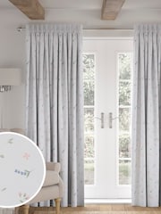White Ditsy Floral Made to Measure 100% Cotton Curtains - Image 1 of 9