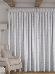White Ditsy Floral Made to Measure 100% Cotton Curtains - Image 2 of 9