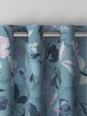 Blue Restore Floral Made to Measure Curtains - Image 7 of 9