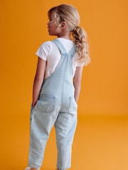 Light modra Denim - Daisy Vezene hlače z naprsnikom in naramnicami (3-16yrs) - Slika 3 iz 8
